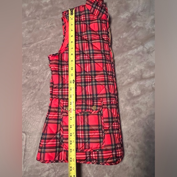 St.Johns Bay Women’s Red Plaid Vest - Picture 5 of 5